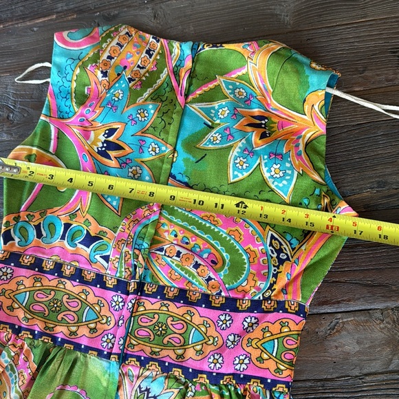 Vintage Keyloun (?) Bright 70’s psychedelic paisley maxi dress. Small - Picture 6 of 12